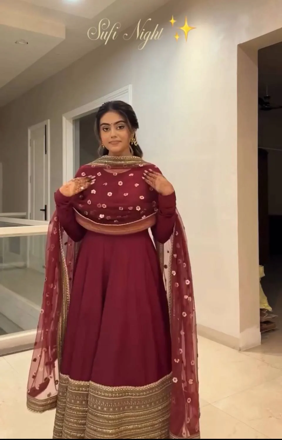 Bela-TD Roman silk Anarkali Gown set - Image 6