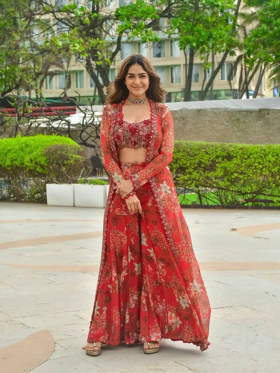 Hansika-PD- Heavy Faux Georgette Top Plazzo set - Image 6