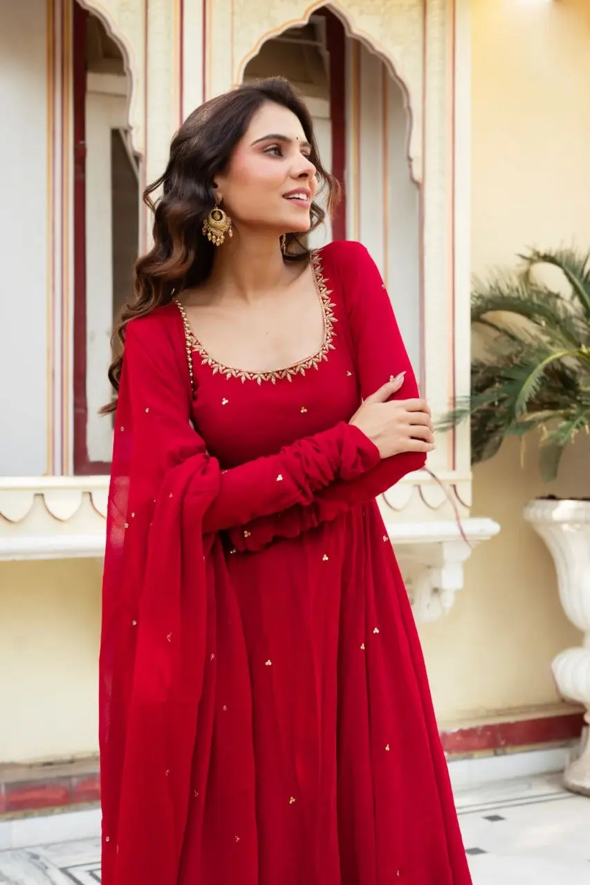 Jivika-RTC-Faux Georgette Top Bottom Set - Image 3